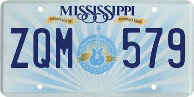 MS license plate ZQM579