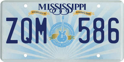 MS license plate ZQM586
