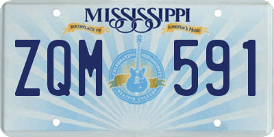 MS license plate ZQM591