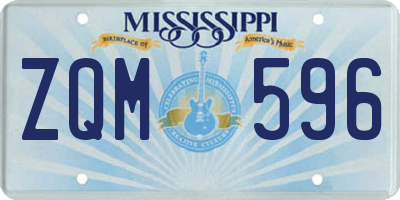 MS license plate ZQM596