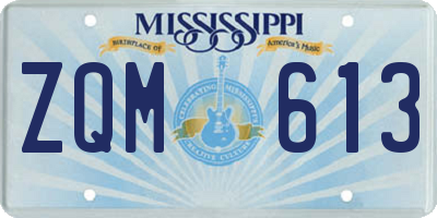 MS license plate ZQM613