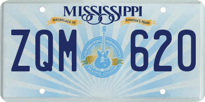 MS license plate ZQM620