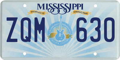 MS license plate ZQM630