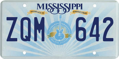 MS license plate ZQM642