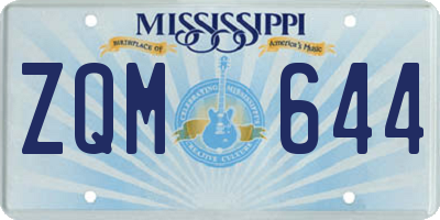 MS license plate ZQM644