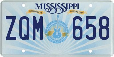 MS license plate ZQM658