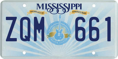 MS license plate ZQM661