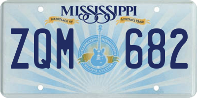 MS license plate ZQM682