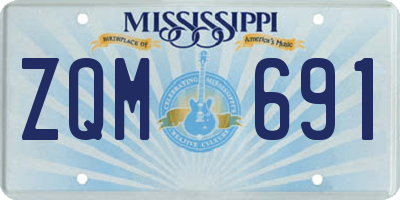 MS license plate ZQM691