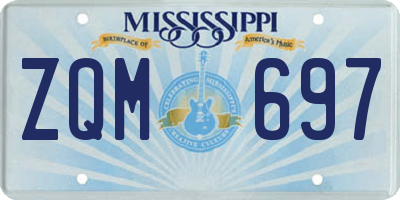 MS license plate ZQM697