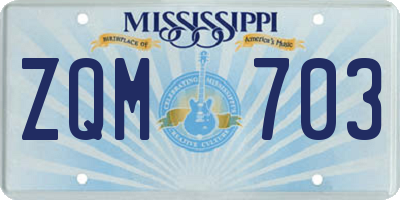 MS license plate ZQM703