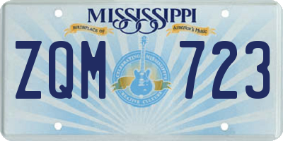 MS license plate ZQM723