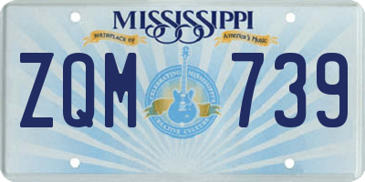 MS license plate ZQM739