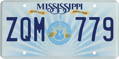 MS license plate ZQM779