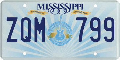 MS license plate ZQM799