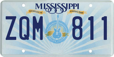 MS license plate ZQM811