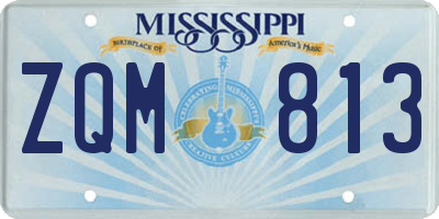 MS license plate ZQM813