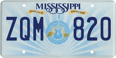 MS license plate ZQM820