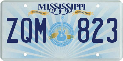 MS license plate ZQM823