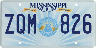 MS license plate ZQM826