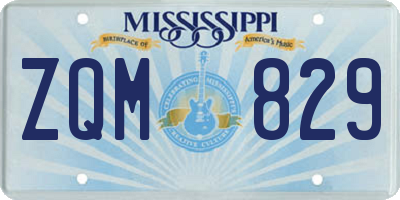 MS license plate ZQM829