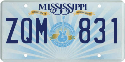 MS license plate ZQM831