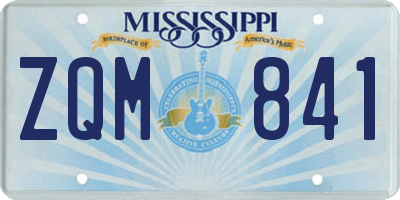 MS license plate ZQM841