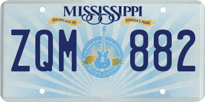 MS license plate ZQM882