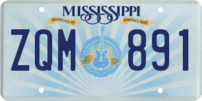 MS license plate ZQM891