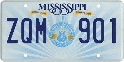 MS license plate ZQM901