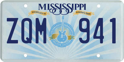 MS license plate ZQM941