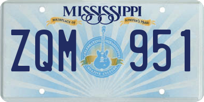 MS license plate ZQM951