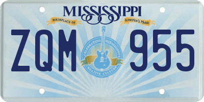 MS license plate ZQM955