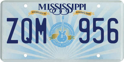 MS license plate ZQM956