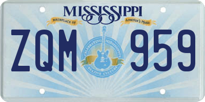 MS license plate ZQM959