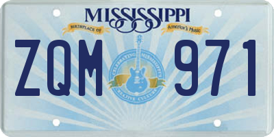 MS license plate ZQM971