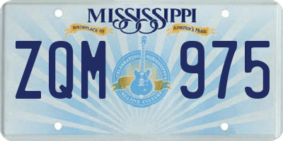 MS license plate ZQM975