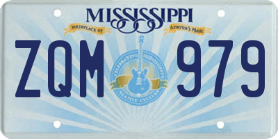 MS license plate ZQM979