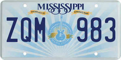 MS license plate ZQM983
