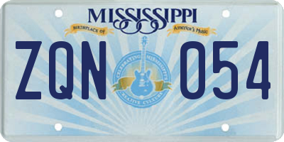 MS license plate ZQN054