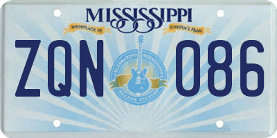 MS license plate ZQN086