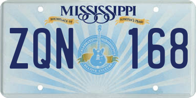 MS license plate ZQN168