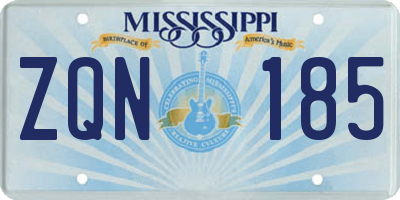 MS license plate ZQN185