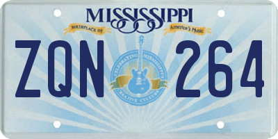 MS license plate ZQN264
