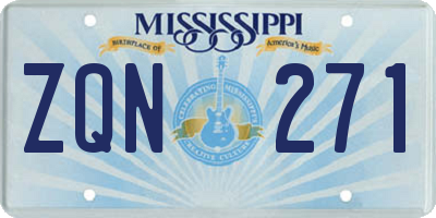 MS license plate ZQN271