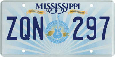 MS license plate ZQN297
