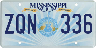 MS license plate ZQN336