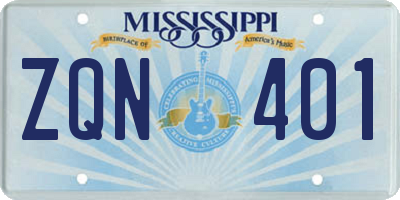 MS license plate ZQN401