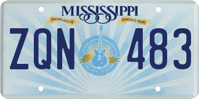 MS license plate ZQN483