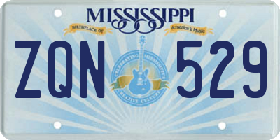 MS license plate ZQN529
